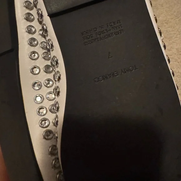 Tony Bianco White Studded Dress Shoes - Picture 4 of 4